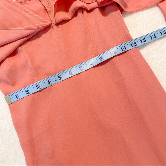 NWT ASOS Cami Wrap Midi Dress Tie Waist Coral Mauve 4 - Picture 9 of 14
